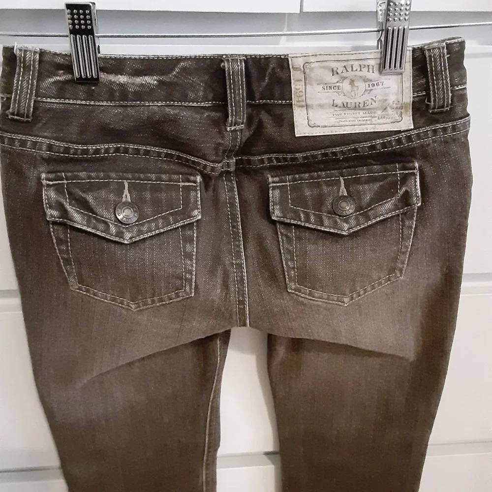 Ralph Lauren Chocolate washed flared leg jeans - kids size 8